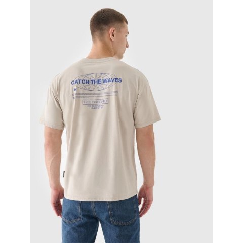 T-shirt oversize z nadrukiem męski 4F 4FRSS24TTSHM2535-83S 4f