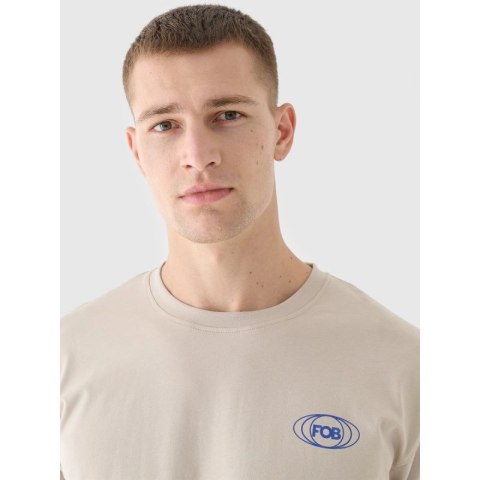 T-shirt oversize z nadrukiem męski 4F 4FRSS24TTSHM2535-83S 4f