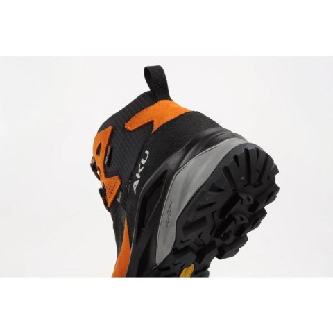 Aku buty sportowe trekkingowe męskie Adapta Gore-tex skórzane czarne pomarańczowe Aku