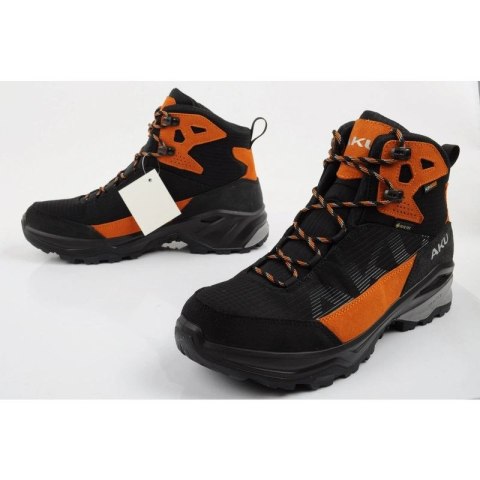 Aku buty sportowe trekkingowe męskie Adapta Gore-tex skórzane czarne pomarańczowe Aku