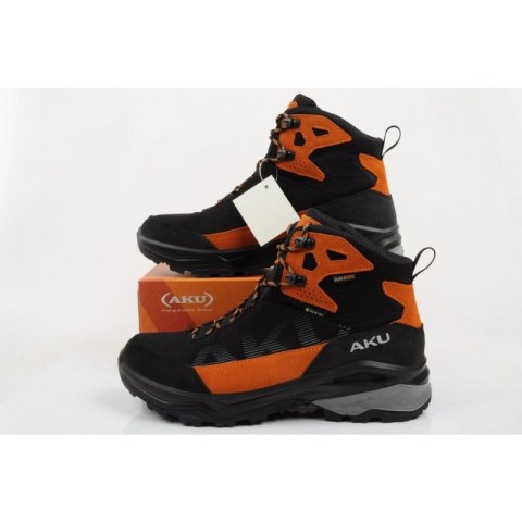 Aku buty sportowe trekkingowe męskie Adapta Gore-tex skórzane czarne pomarańczowe Aku
