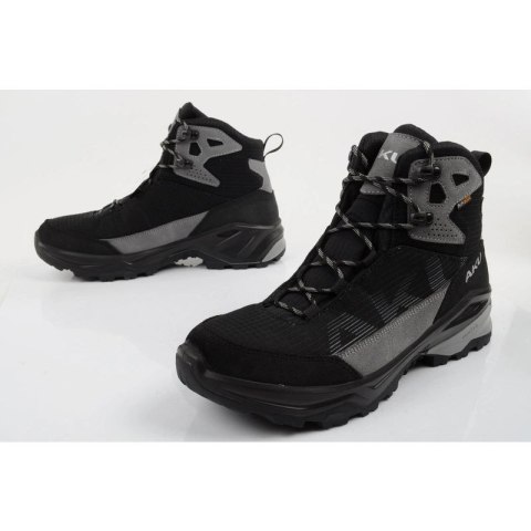 Aku buty sportowe trekkingowe męskie Adapta Gore-tex skórzane szare czarne Aku