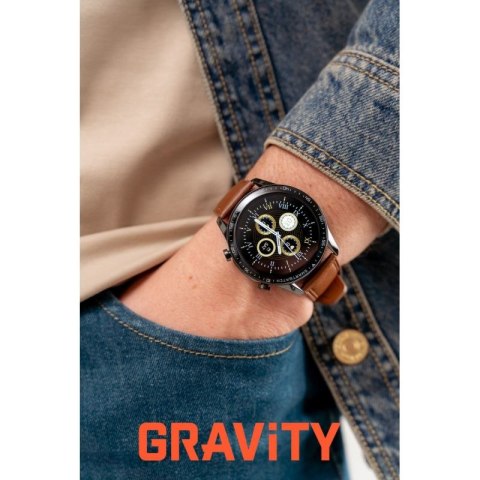 Smartwatch Gravity Czarny 2 Paski GT10-4