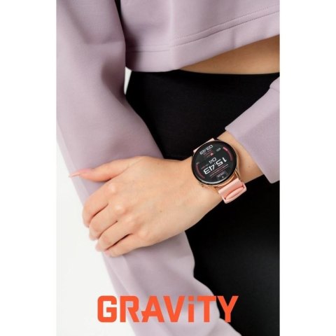 Smartwatch Gravity Różowe Złoto Pasek + Bransoleta GT11-5