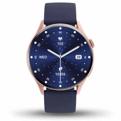 Smartwatch Gravity Różowe Złoto Pasek + Bransoleta GT11-6