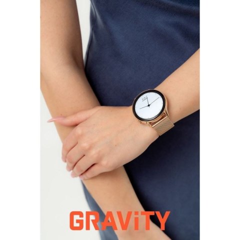 Smartwatch Gravity Różowe Złoto Pasek + Bransoleta GT11-6
