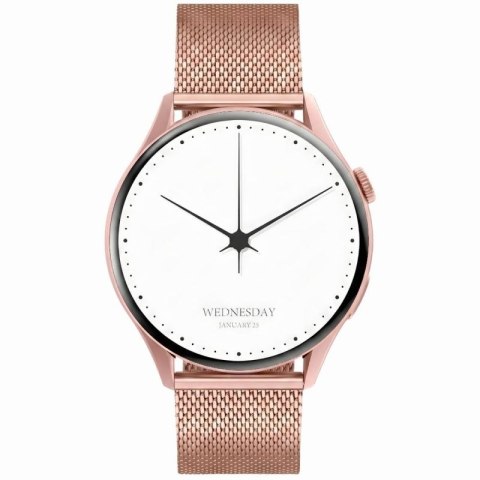 Smartwatch Gravity Różowe Złoto Pasek + Bransoleta GT11-6