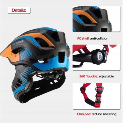 Rockbros kask rowerowy dziecięcy 48-54cm