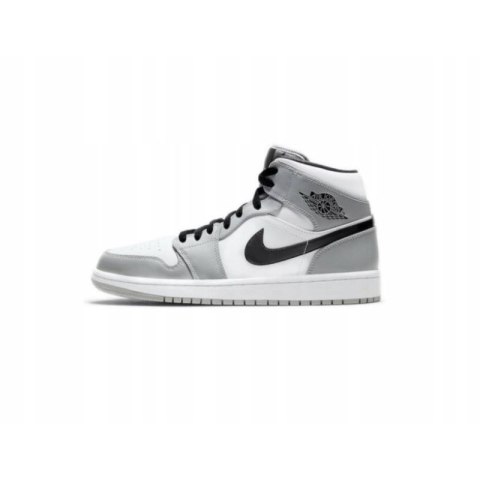 Buty męskie Air Jordan 1 Mid Light Smoke Grey - 554724-092