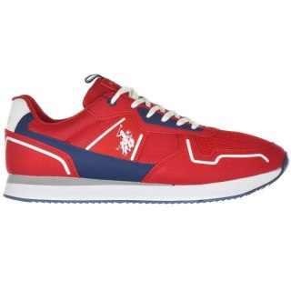 Buty męskie sportowe Sneakersy U.S. Polo Assn. - NOBIL004-RED-DBL01