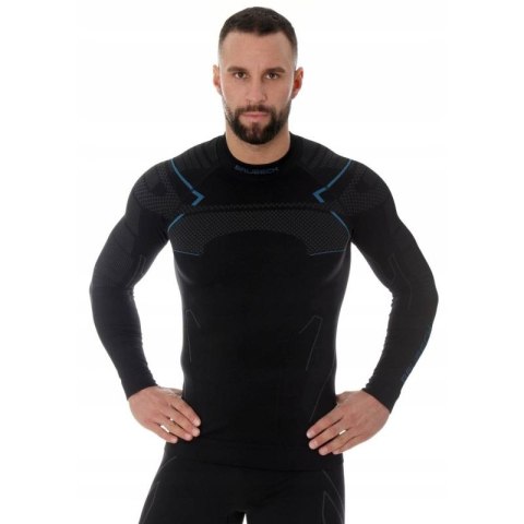 Koszulka męska bielizna termoaktywna Brubeck Thermo czarna - LS13040A
