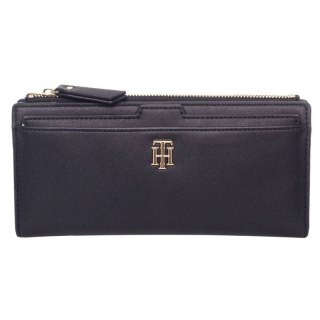 Portfel damski Tommy Hilfiger Seasonal Slim czarny - AW0AW08917 0GJ