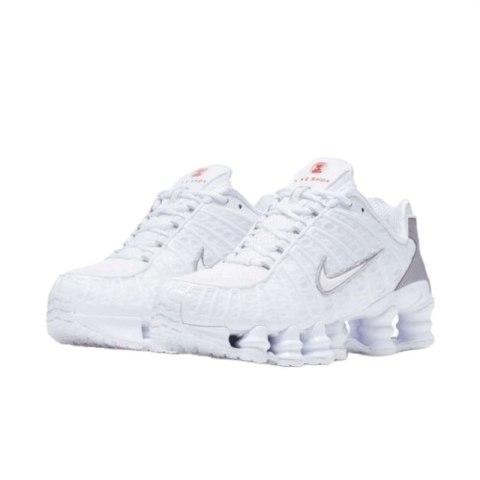 Buty sportowe męskie Nike SHOX TL Metallic Silver białe - AV3595-100
