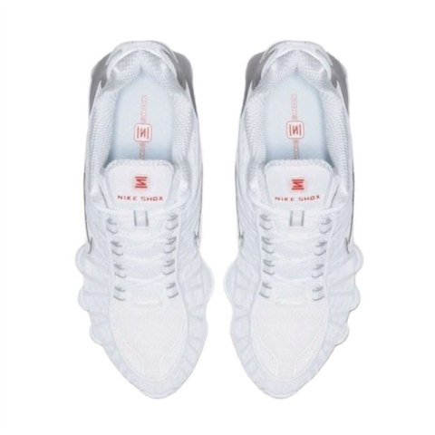 Buty sportowe męskie Nike SHOX TL Metallic Silver białe - AV3595-100