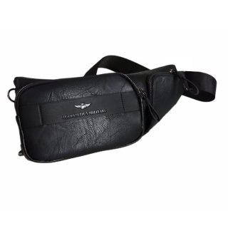 Męska torba saszetka na ramię Aeronautica Militare Sling Bag Czarna - AM-8483