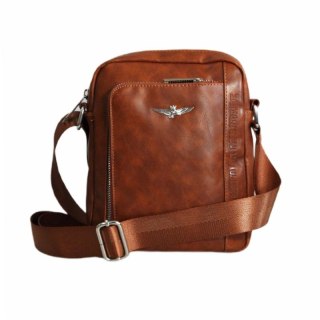 Torba męska na ramię listonoszka Aeronautica Militare Sling Bag Brązowa - AM-1182