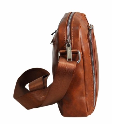 Torba męska na ramię listonoszka Aeronautica Militare Sling Bag Brązowa - AM-1182