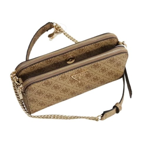 Torebka damska na ramię Guess Eco Erica Status Crossbody Bag Beżowa - HWESG951012-LTL