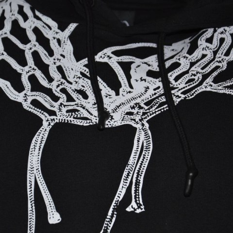 Bluza koszykarska z kapturem basketball K1X Net Hoody Black - KXM241-013-1