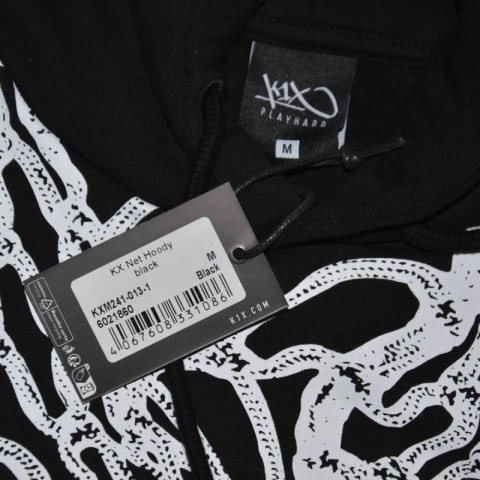 Bluza koszykarska z kapturem basketball K1X Net Hoody Black - KXM241-013-1