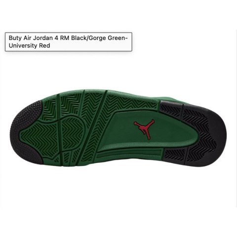 Buty sportowe sneakersy Air Jordan 4 RM Black/Gorge Green - FQ7939-003