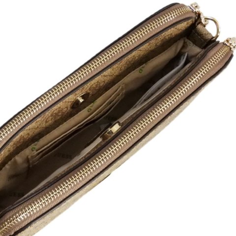 Torebka damska na ramię Guess Eco Erica Status Crossbody Bag Beżowa - HWESG951012-LTL