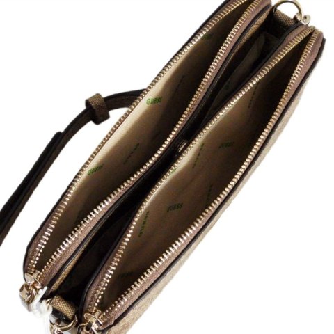 Torebka damska na ramię Guess Eco Erica Status Crossbody Bag Beżowa - HWESG951012-LTL