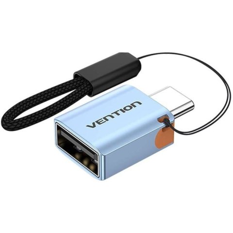 Adapter OTG USB 3.1 Vention USB-C do USB-A ze smyczą stop aluminium Vention