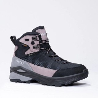Aku buty sportowe trekkingowe damskie Adapta Gore-tex skórzane czarne różowe