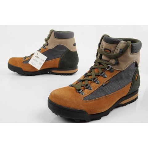 Aku buty sportowe trekkingowe damskie Slope GTX skórzane za kostkę brązowe szare