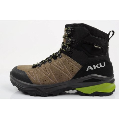 Aku buty sportowe trekkingowe męskie Adapta Gore-tex skórzane czarne zielone