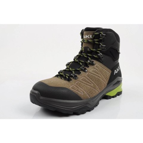 Aku buty sportowe trekkingowe męskie Adapta Gore-tex skórzane czarne zielone