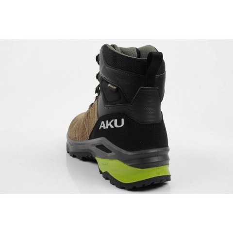 Aku buty sportowe trekkingowe męskie Adapta Gore-tex skórzane czarne zielone