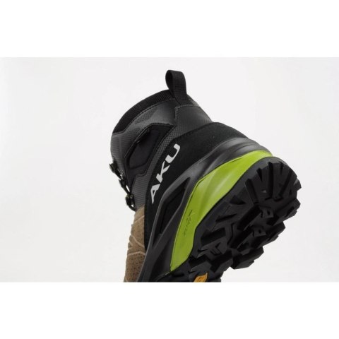 Aku buty sportowe trekkingowe męskie Adapta Gore-tex skórzane czarne zielone