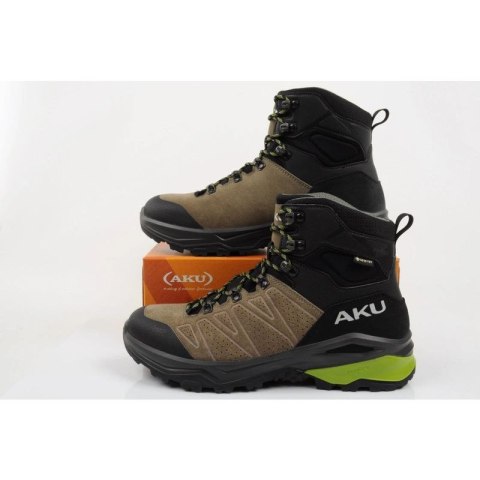 Aku buty sportowe trekkingowe męskie Adapta Gore-tex skórzane czarne zielone