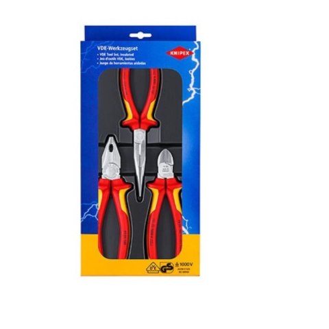Knipex Szczypce Izolowane Dla Elektryka Tnące Uniwersalne Półokrągłe 3 szt.