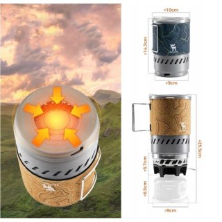Qunature kuchenka gazowa z kubkiem czarnym 600ml