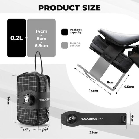 Rockbros torba rowerowa podsiodłowa 30130091002