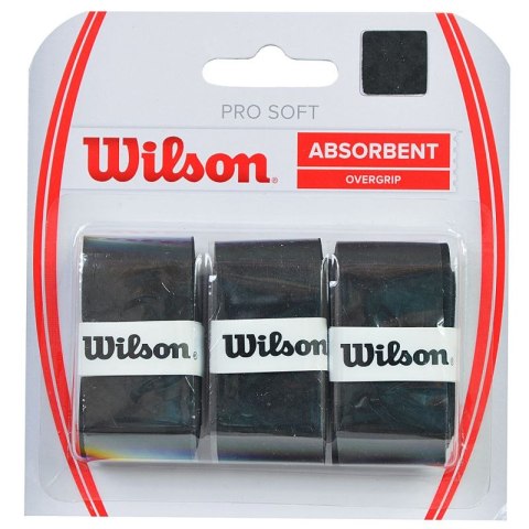 Owijka Wilson Pro Soft Absorbent Overgrip czarna /3szt/ /WRZ4040 Wilson