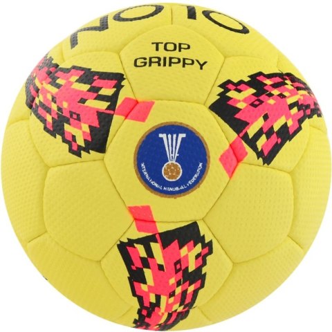 Piłka ręczna NO10 Top Grippy I żółta JR 56047-1 NO10