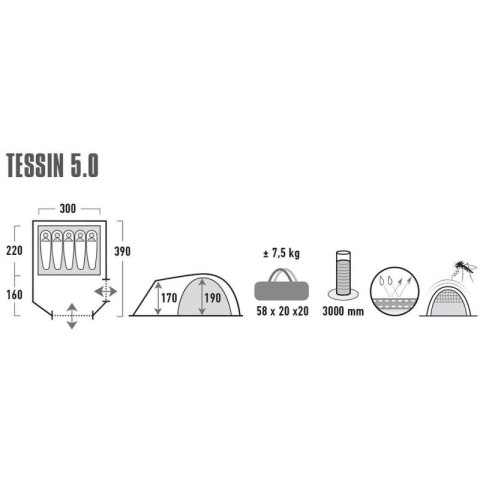 Namiot High Peak Tessin 5 10228 High Peak