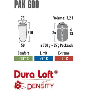 Śpiwór High Peak Easy Lite Pak 600 210x75x50 23244 High Peak