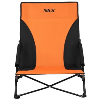 NC3035 KRZESŁO PLAŻOWE POMARAŃCZOWO-CZARNE NILS NILS