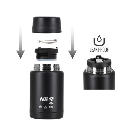NC3807 TERMOS OBIADOWY 550ML CZARNY NILS CAMP NILS CAMP