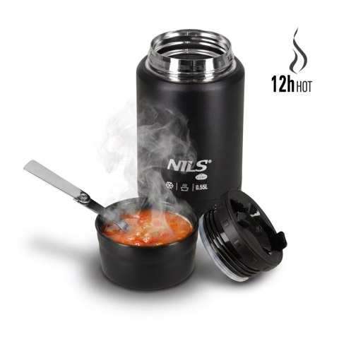 NC3807 TERMOS OBIADOWY 550ML CZARNY NILS CAMP NILS CAMP
