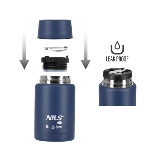 NC3807 TERMOS OBIADOWY 550ML NIEBIESKI NILS CAMP NILS CAMP