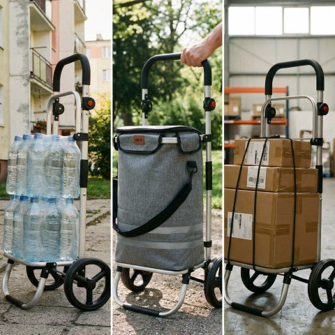 NC4305 WÓZEK NA ZAKUPY SKŁADANY PREMIUM 45L SZARY NILS NILS CAMP