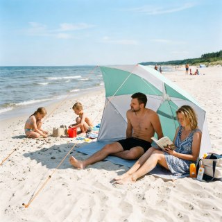 NC4803 PARASOL - PARAWAN PLAŻOWY 2 W 1 NILS NILS