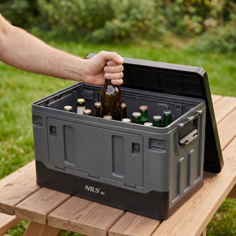 NCB4602 SKRZYNIA TRANSPORTOWA 38L SZARO-CZARNA NILS CAMP NILS CAMP