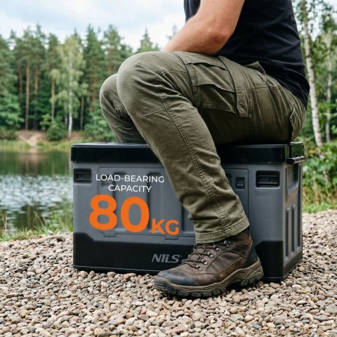 NCB4602 SKRZYNIA TRANSPORTOWA 38L SZARO-CZARNA NILS CAMP NILS CAMP